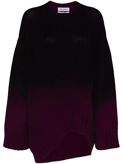 THE ATTICO - Ombré Long Line Sweater in Purple