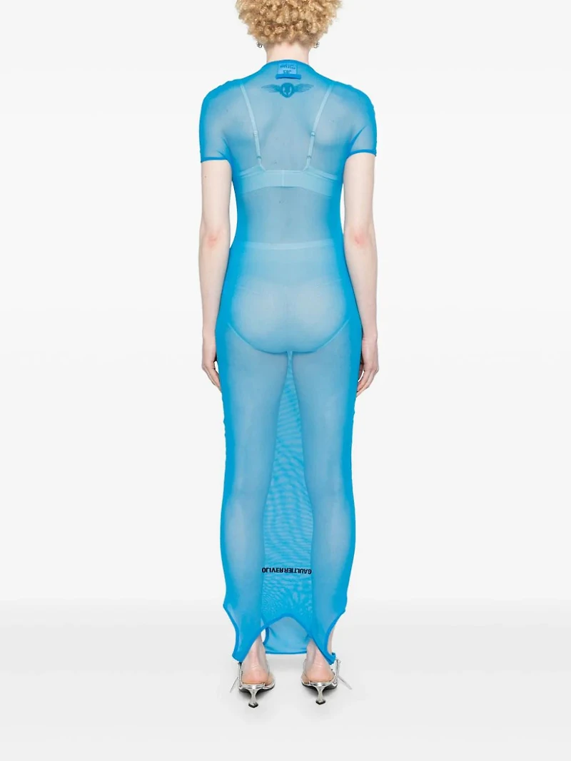 JEAN PAUL GAULTIER X SHAYNE OLIVER - Mesh Dress in Blue