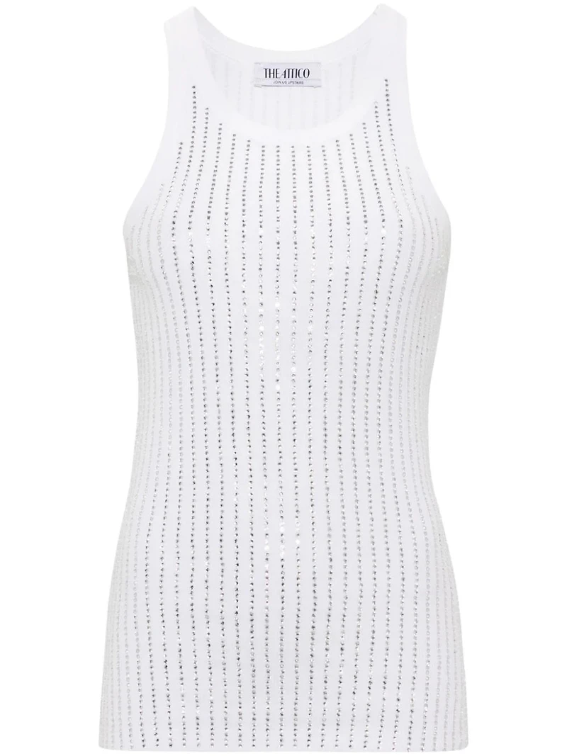 THE ATTICO - Rhinestone Embellished Tank