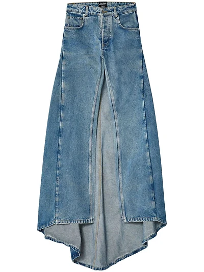 JEAN PAUL GAULTIER - Asymmetric Denim Skirt