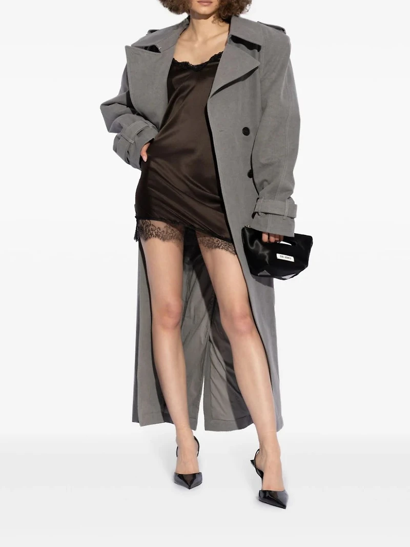 THE ATTICO - Asymmetrical Slip Dress in Brown