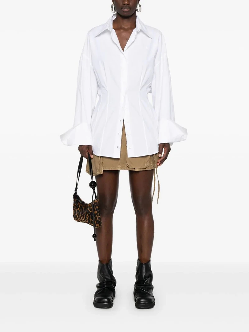 THE ATTICO - Cotton Poplin Shirt in White