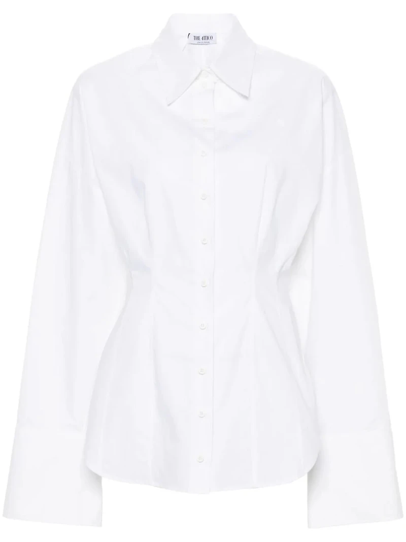 THE ATTICO - Cotton Poplin Shirt in White
