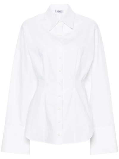 THE ATTICO - Cotton Poplin Shirt in White