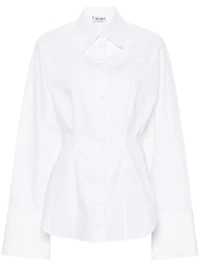 THE ATTICO - Cotton Poplin Shirt in White