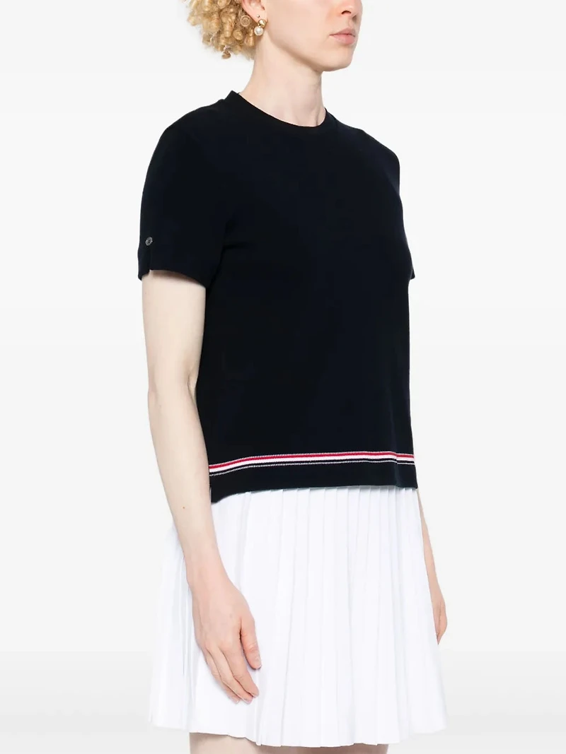 THOM BROWNE - Pique Logo-Patch Jumper