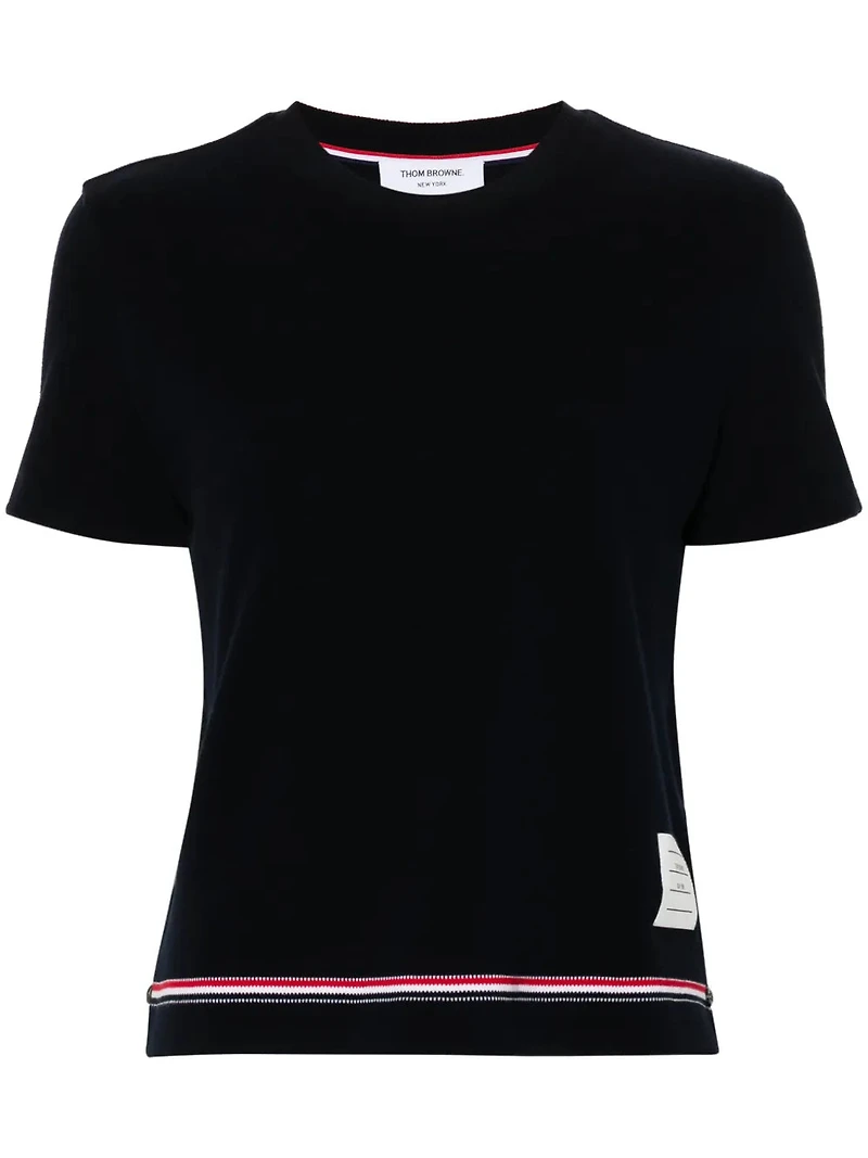 THOM BROWNE - Pique Logo-Patch Jumper