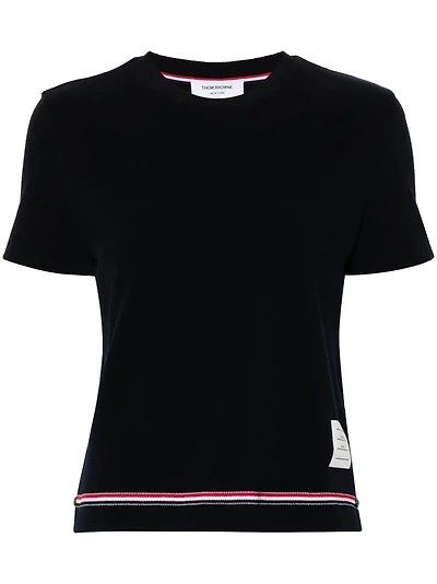 THOM BROWNE - Pique Logo-Patch Jumper