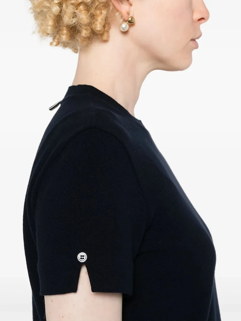 THOM BROWNE - Pique Logo-Patch Jumper