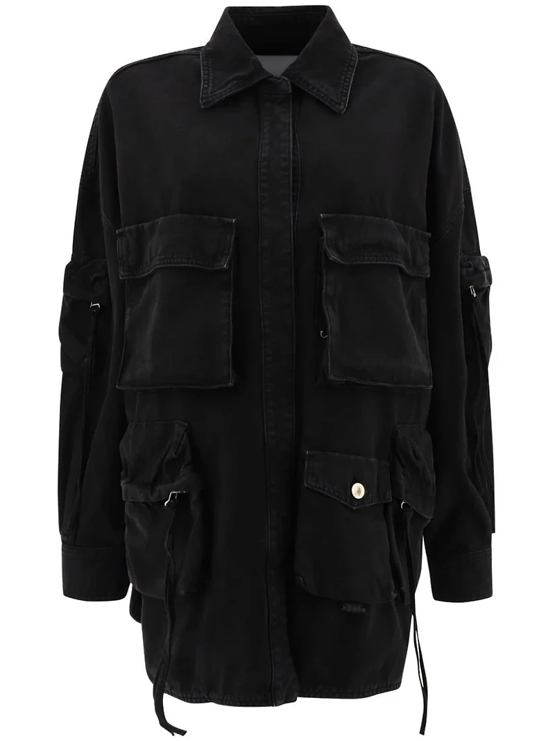 THE ATTICO - Denim Jacket in Washed Black