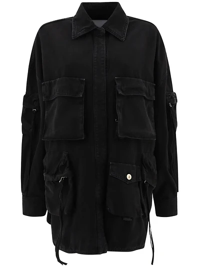 THE ATTICO - Denim Jacket in Washed Black