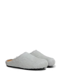 MARNI - Hair Calfskin Mules in Grey