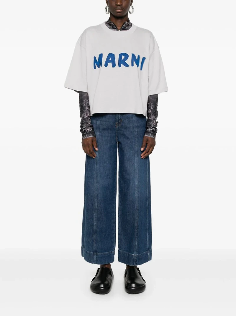 MARNI - Logo Cropped Tee