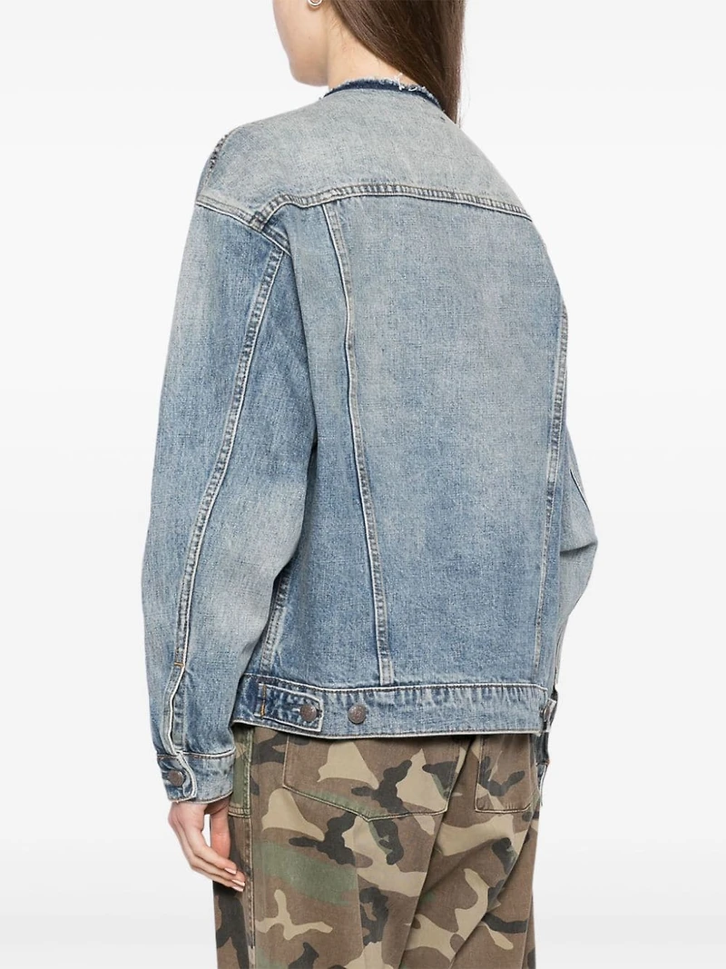 R13 - Collarless Trucker Jacket