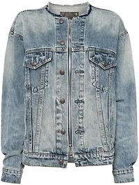 R13 - Collarless Trucker Jacket