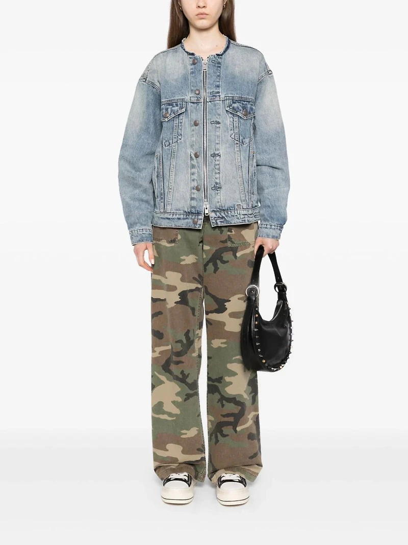 R13 - Collarless Trucker Jacket
