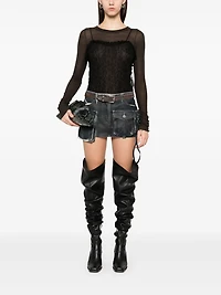 THE ATTICO - Fay Mini Skirt Midnight Blue