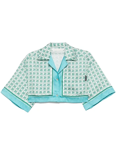 PALM ANGELS - Monogram-Print Crop Top