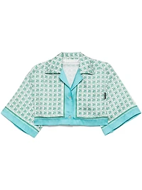 PALM ANGELS - Monogram-Print Crop Top