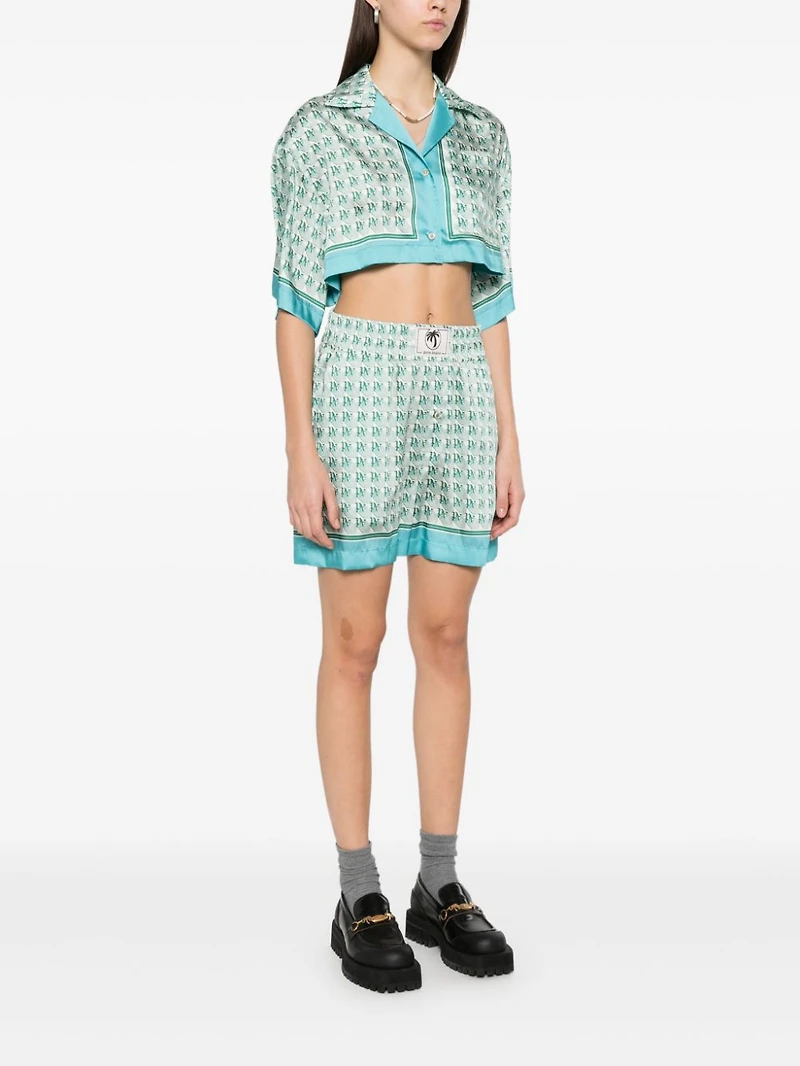 PALM ANGELS - Monogram Print Shorts