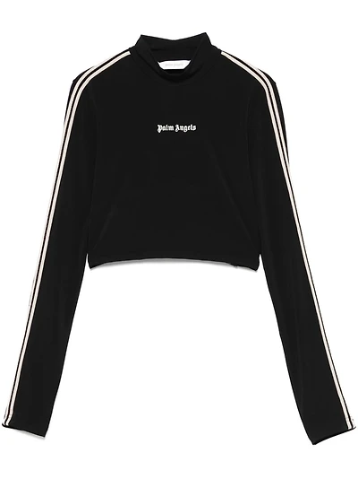 PALM ANGELS - Black Logo Long Sleeve