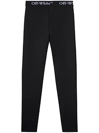 OFF-WHITE - Black Logo-Band Leggings