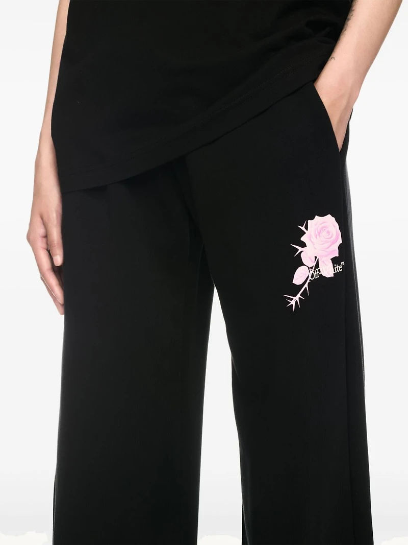 OFF-WHITE - Black Rose Arrow Sweatpants