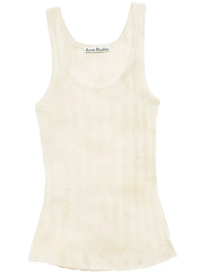 ACNE STUDIOS - Cream Distressed Tank Top