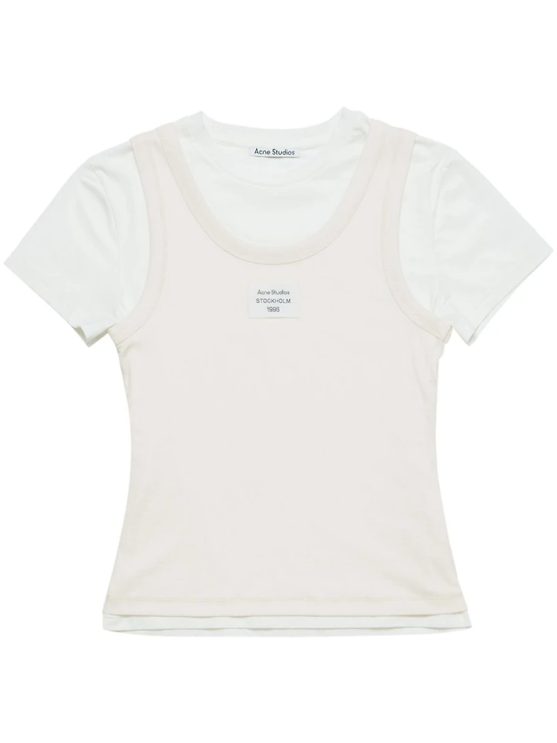 ACNE STUDIOS - White Logo Layered T-Shirt