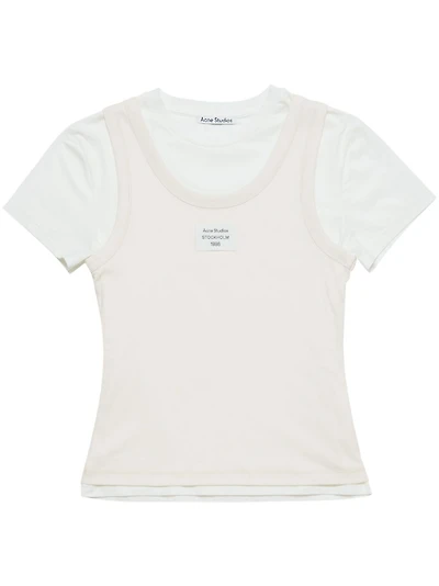 ACNE STUDIOS - White Logo Layered T-Shirt