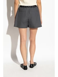 MARNI - Ash Grey Pleated Shorts