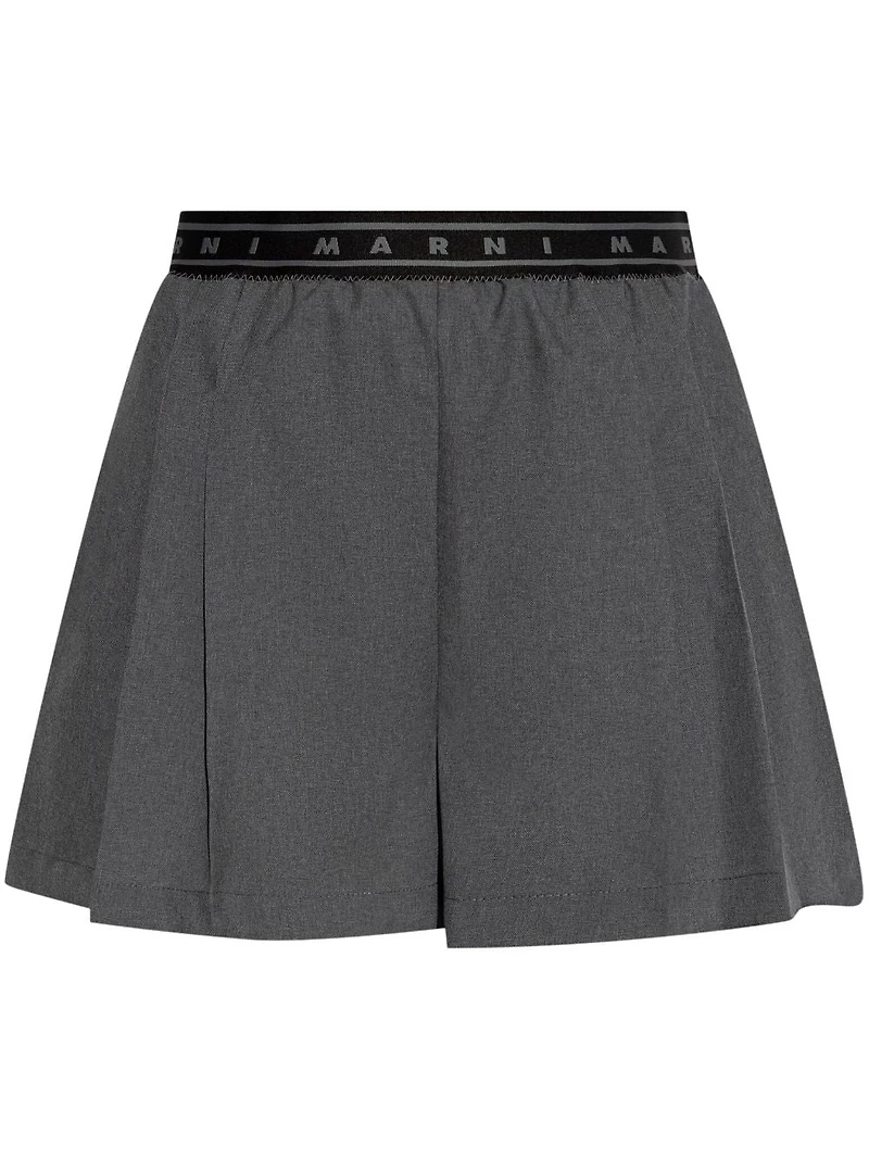MARNI - Ash Grey Pleated Shorts