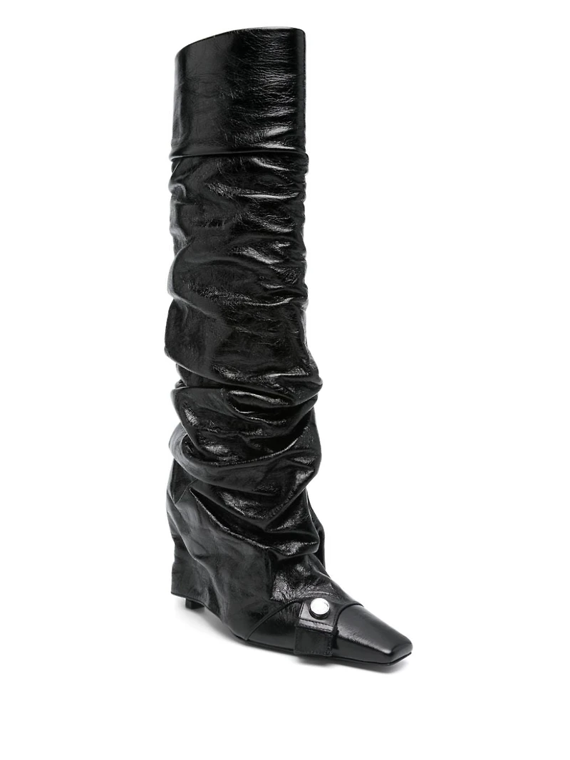 THE ATTICO - Juno Leather Boots Black