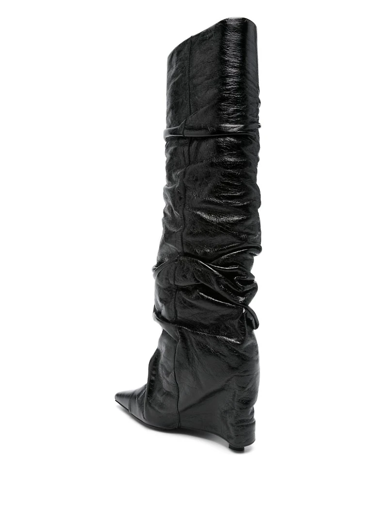 THE ATTICO - Juno Leather Boots Black