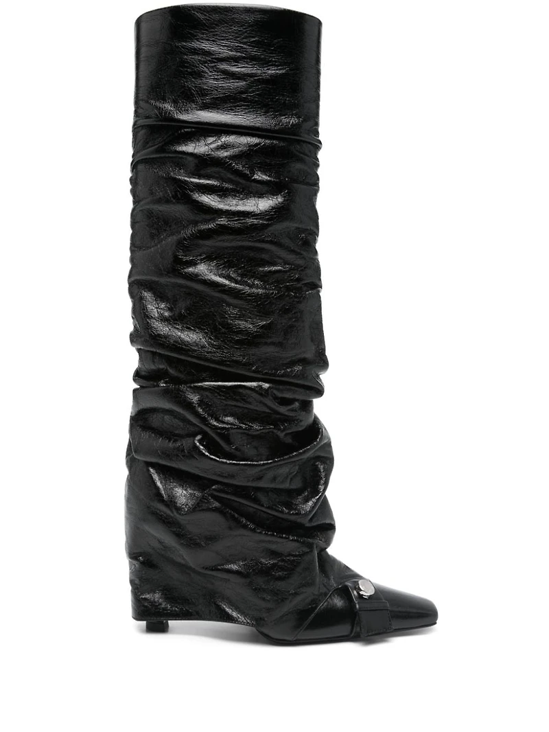 THE ATTICO - Juno Leather Boots Black