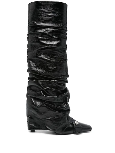 THE ATTICO - Juno Leather Boots Black