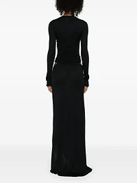 THE ATTICO - Cut Out Maxi Dress Black