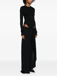 THE ATTICO - Cut Out Maxi Dress Black