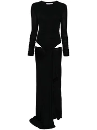 THE ATTICO - Cut Out Maxi Dress Black