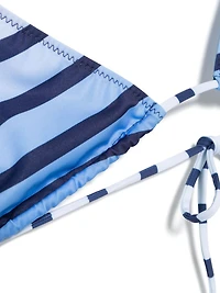 JEAN PAUL GAULTIER - Navy Blue Striped Bikini