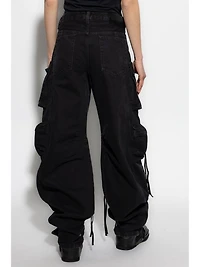 THE ATTICO - Fern Cargo Jeans Black