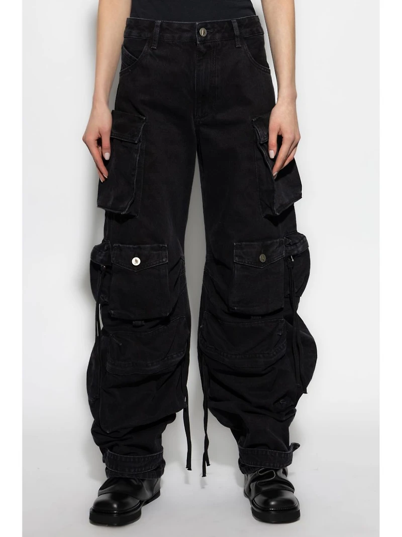 THE ATTICO - Fern Cargo Jeans Black