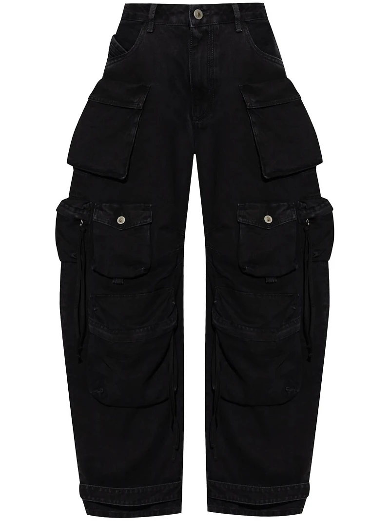 THE ATTICO - Fern Cargo Jeans Black