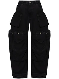 THE ATTICO - Fern Cargo Jeans Black