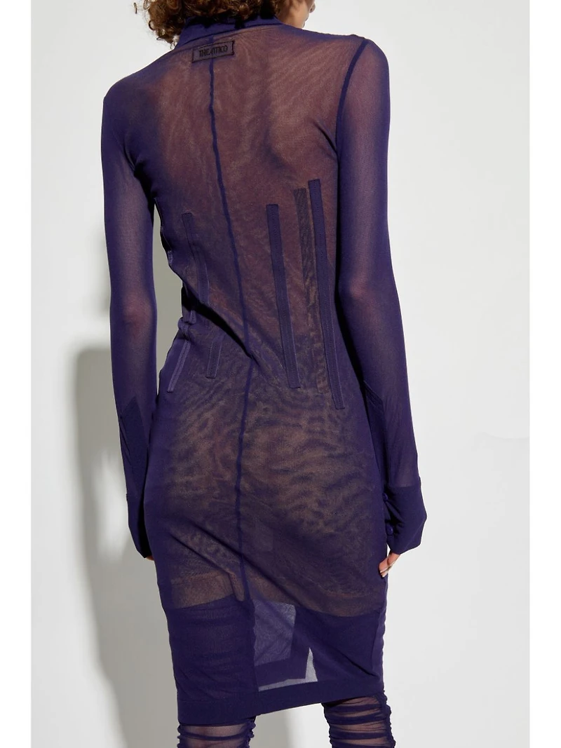 THE ATTICO - Knitted Midi Dress Purple