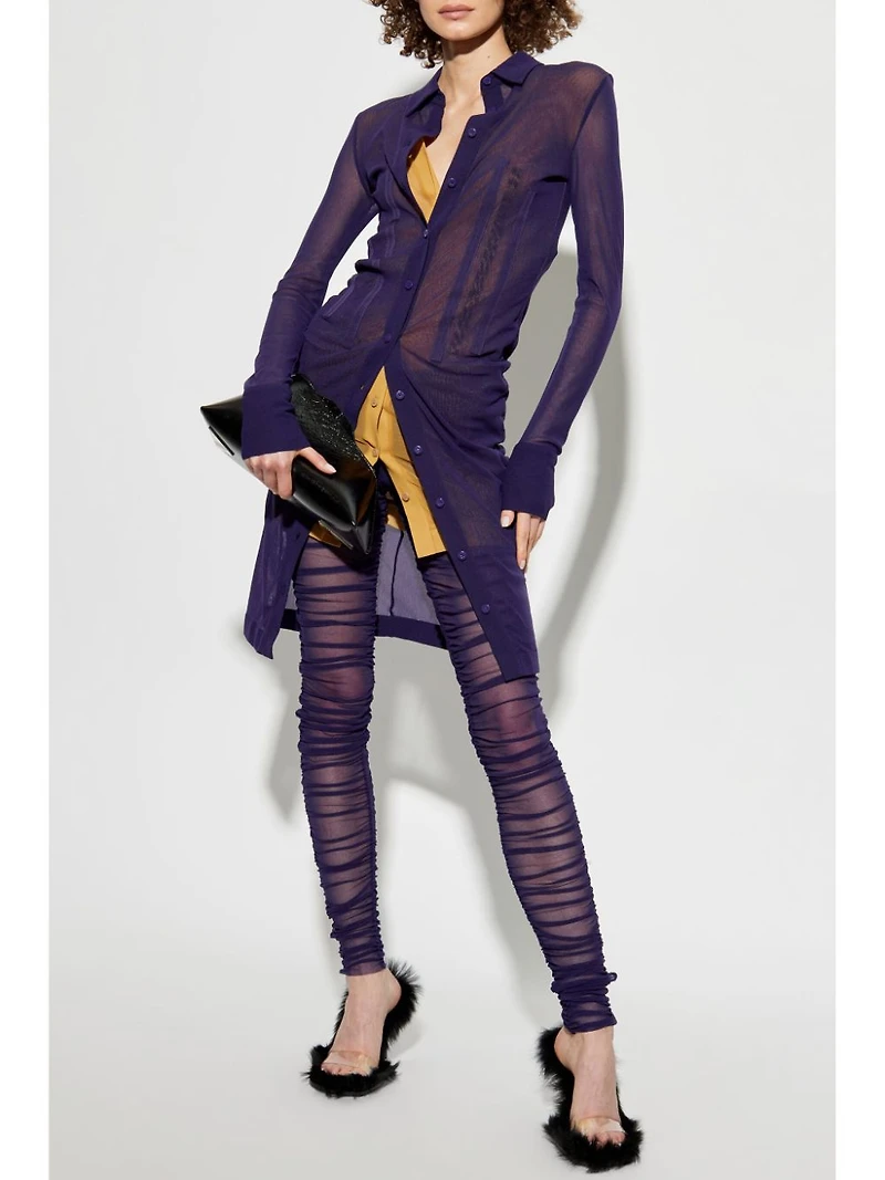 THE ATTICO - Knitted Midi Dress Purple