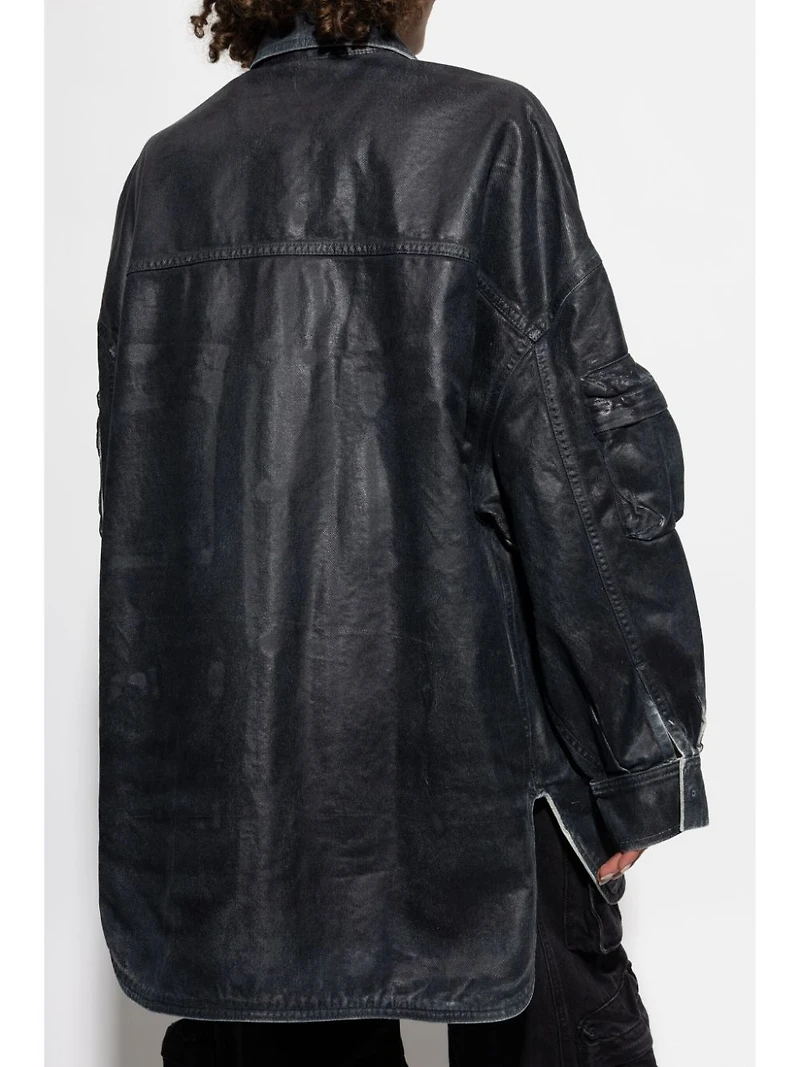 THE ATTICO - Pocket Denim Jacket Midnight Blue