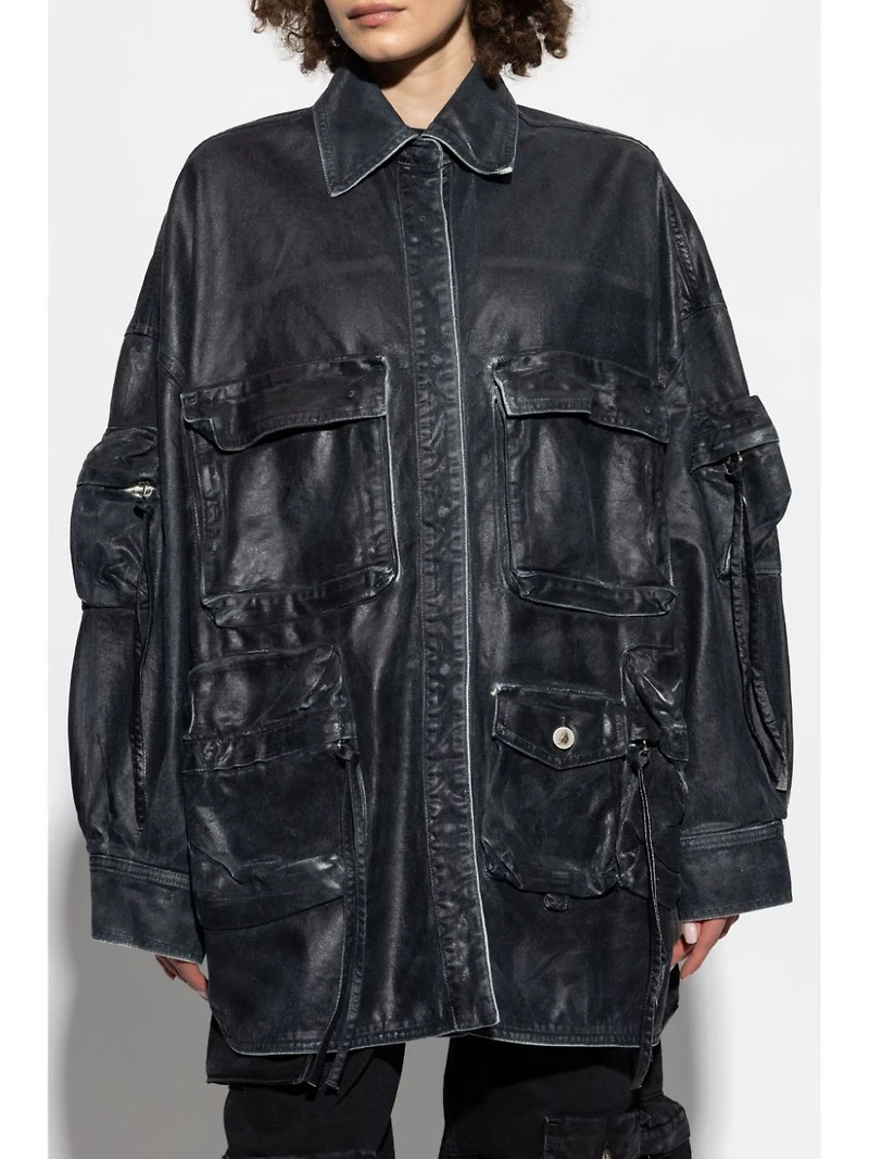 THE ATTICO - Pocket Denim Jacket Midnight Blue