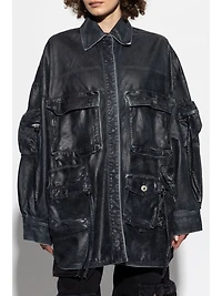 THE ATTICO - Pocket Denim Jacket Midnight Blue