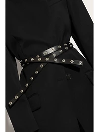 THE ATTICO - Black Studded Leather Belt